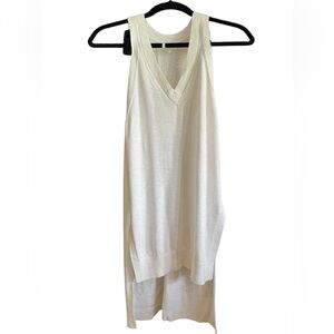 ANTHROPOLOGIE Off-White V-Neck Tank Dress
